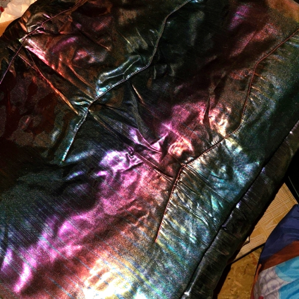 Chrome multi color twin comforter